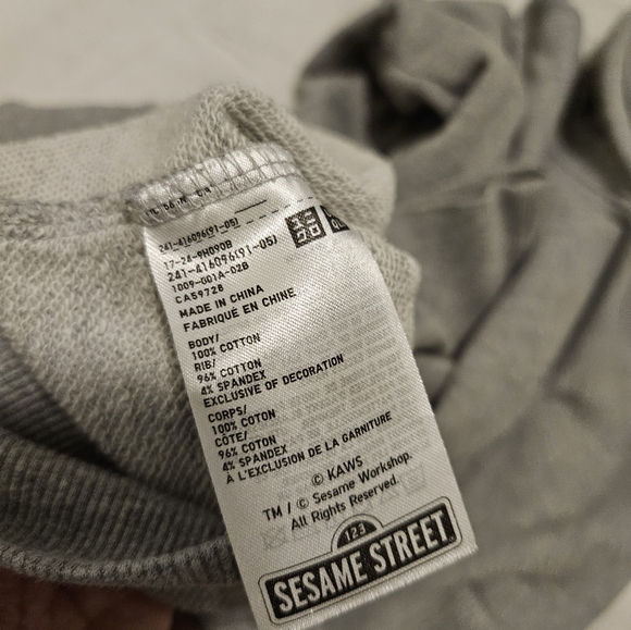 🩶SOLD🩶Uniqlo Kaws Sesame Street Hoodie Pullover Sweatshirt - Picture 4 of 5